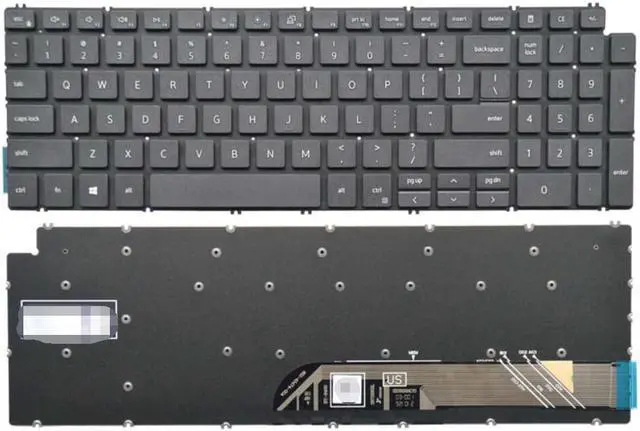 Main image of New keyboard for Dell Inspiron 15 5584 5590 5593 5594 5598 15 7000 2-IN-1 7590 7591 17 7000 2-IN-1 7791 17-7791 P42E P88F P90F Keyboard US NON Backlit Black