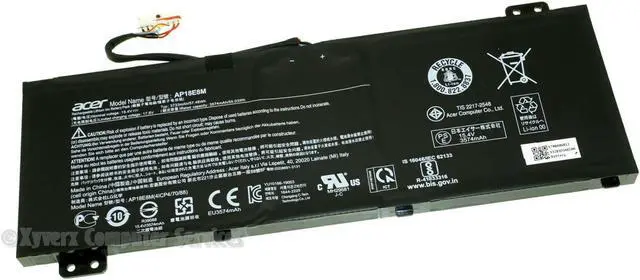 Main image of Genuine AP18E8M 57.48Wh 3733mAh Laptop Battery Replacement for Aspire 7 A715-74G AN517-51 Aspire Nitro 5 AN517-51 AN515-54 Nitro 7 AN715-51 Predator Helios 300 Series AP18E7M KT.00407.009 15.4V