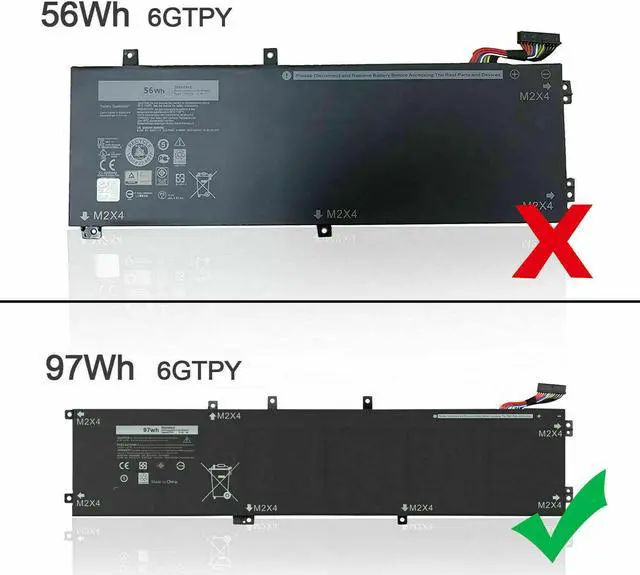 Alt view image 2 of 3 - New Original Battery for Precision M5510 M5520 XPS 15 9550 9560 9570 11.4V 97Wh  6GTPY 5D91C 05041C 5XJ28