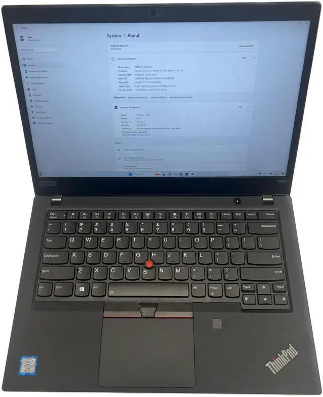 Main image of Refur Lenovo ThinkPad T490 Intel i5-8365U 1.60GHz 8G 256G SSD 14in Webcam Win11 Pro with Free LIXSUNTEK® Ethernet Cable