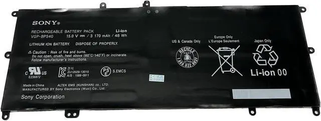 Main image of New Genuine VGP-BPS40 Battery for Sony VAIO Flip SVF15A 14A SVF15N17CXB SVF15N18PXB