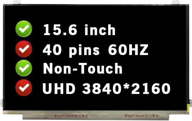 Alt view image 3 of 5 - LIXSUNTEK LCD LED screen replacement for Lenovo FRU 00NY650 SD10K93520 15.6" UHD LED  Lenovo P50 P51 P51s 00NY498 B156ZAN02.0 B156ZAN02.1 LQ156D1JW05 NV156QUM-N43 3840x2160 EDP 40PIN 4K Non touch