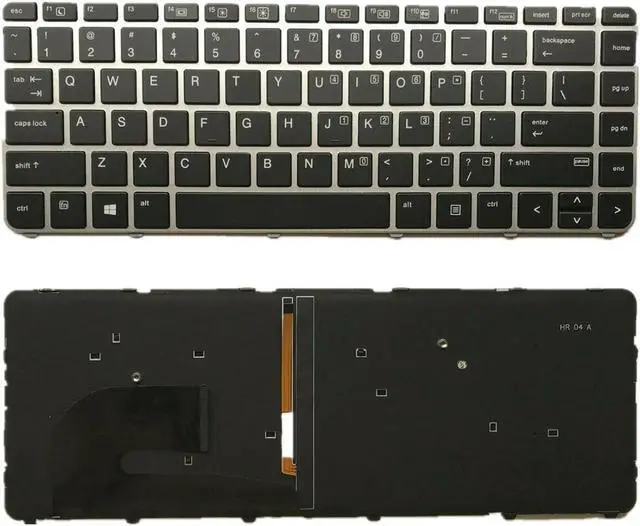 Main image of LIXSUNTEK New Backlit Keyboard for HP EliteBook 840 G3 840 G4 745 G3 745 G4 848 G3, P/N 901042-001 903008-001 836308-001 6037B0126901 Silver Frame US Layout Laptop Keyboard (not with Pointer)