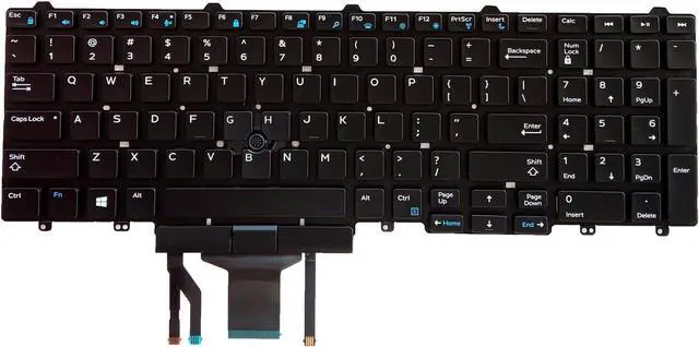 Alt view image 3 of 3 - LIXSUNTEK Replacement Laptop Keyboard Backlight for Dell Latitude E5550 E5570 5580 5590 5591, Precision 3510 3520 7510 7520 7710 7720 Series Laptop with Pointer US Layout