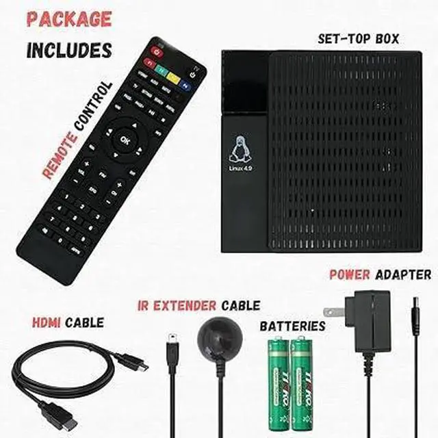 Alt view image 3 of 5 - SQUARE+ TV Set-Top Box - 4K HDR TV Streaming Device with 1GB RAM, 8GB ROM, Dolby Digital Plus, Linux 4.9, Dual-Band WiFi, USB 2.0 with LIXSUNTEK® Ethernet Cable