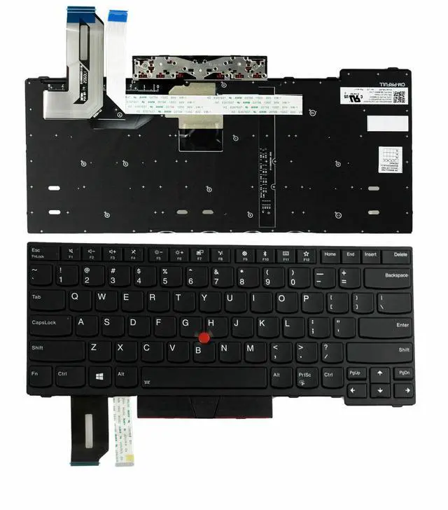 Main image of LIXSUNTEK Replacement Laptop Keyboard for Lenovo Thinkpad E480 T480S L480 L380 E485 E490 E495 R480 L390 T490 T495 P43S, US Layout with Frame Pointer, Non-Backlight,NON-BACKLIT