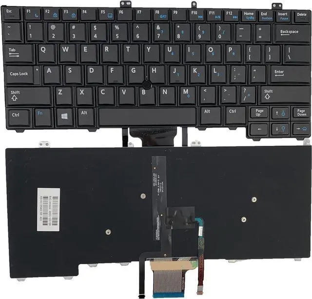 Main image of LIXSUNTEK Laptop Replacement US Layout with Backlit with Pointer Keyboard for Dell Latitude E7440 E7240 E7420 Black