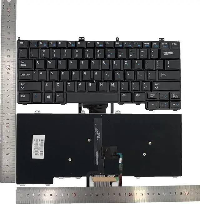 Alt view image 3 of 3 - LIXSUNTEK Laptop Replacement US Layout with Backlit with Pointer Keyboard for Dell Latitude E7440 E7240 E7420 Black