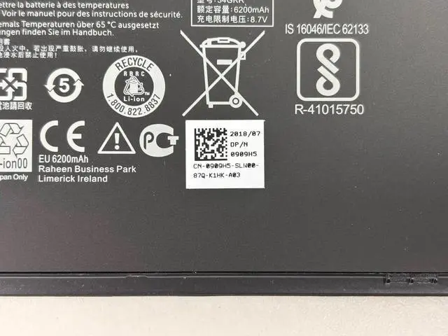 Alt view image 3 of 3 - New Genuine Battery for Dell Latitude 14 7000 E7440 E7450 E7420 Series PFXCR 34GKR F38HT G95J5 3RNFD G0G2M T19VW 909H5 0909H5 451-BBFT 451-BBFV 451-BBFY E225846 Notebook Battery