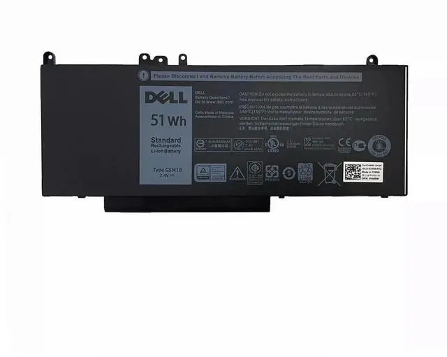 Alt view image 4 of 4 - 7.4V 51Wh Type G5M10 Laptop Battery Compatible with Dell Latitude E5450 E5550 E5250 15.6 inch 8V5GX R9XM9 WYJC2 1KY05 080-854-0066 0WYJC2 451-BBLN Battery 4-Cell
