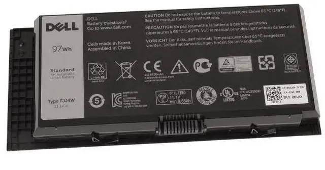 Alt view image 2 of 3 - New Laptop FJJ4W Battery for Dell Precision M4600 M4700 M4800 M6600 M6700 M6800 Series Battery Fits Type KJ321 R7PND RY6WH 7DWMT JHYP2 K4RDX PG6RC 0TN1K5 T3NT1 N71FM 11.1V/97Wh