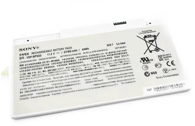 Alt view image 2 of 3 - New VGP-BPS33 Laptop Battery FOR Sony Vaio Svt-14 Svt-15 T14 T15 Touchscreen Ultrabooks VAIO SVT14126CXS SVT14127CGS SVT14128CC SVT14127CG SVT14127CH Vaio SVT141A11L 11.4V 43Wh
