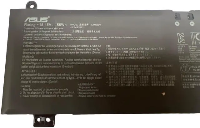 Alt view image 2 of 3 - C41N2010 Laptop Battery Replacement for ASUS ROG Strix G15 G513 G513IC G513IE G513IH G513QC G513QE ROG Strix G17 G713 G713QE Series 15.48V 56Wh
