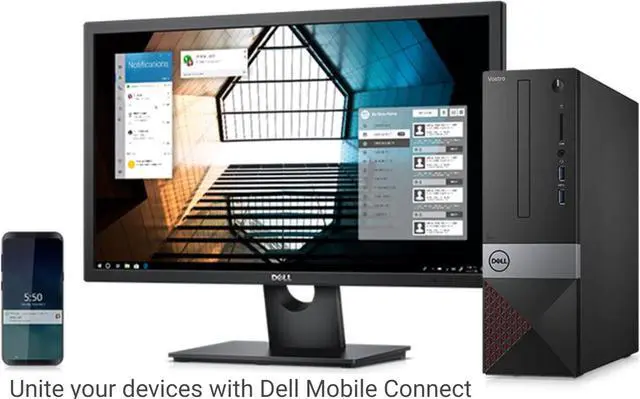 Alt view image 6 of 7 - Dell Vostro 3471 Small Form Factor Desktop with Intel Core i5-9400 Upto 4.1GHz, Intel UHD Graphics 630 4K Support, 8GB RAM, 256GB M.2 SSD, HDMI, Wi-Fi, Bluetooth - Windows 10 Pro - OEM