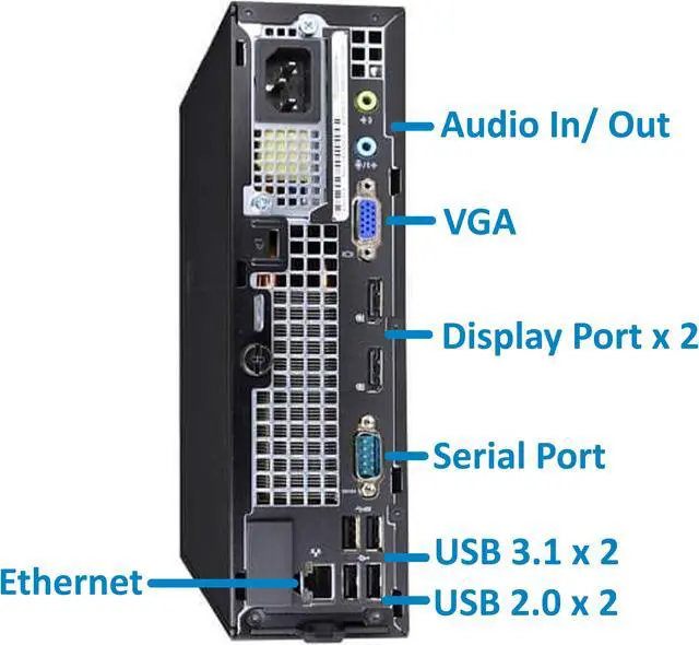 Alt view image 3 of 4 - Dell Optiplex 9020 USFF Desktop Computer - Intel i5-4570S Upto 3.6GHz, HD Graphics 4600 4K Support, 16GB RAM, 256GB SSD, DisplayPort, HDMI, DVD, AC Wi-Fi, Bluetooth, TDL - Windows 10 Pro