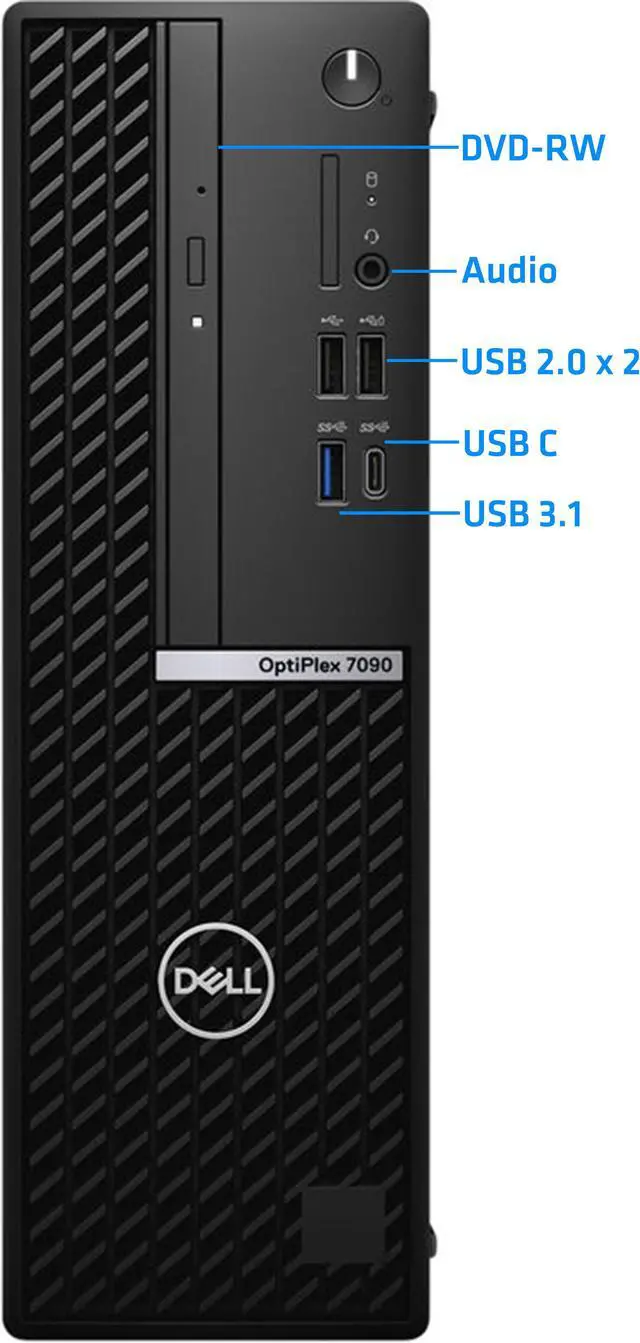 Alt view image 2 of 5 - Dell OptiPlex 7090 SFF Desktop Computer Intel i9-11900K 8-Core, 64GB RAM, 2TB NVMe SSD, DVD, DisplayPort 4K Monitor Support, HDMI, AC Wi-Fi, Bluetooth - Windows 11 Pro