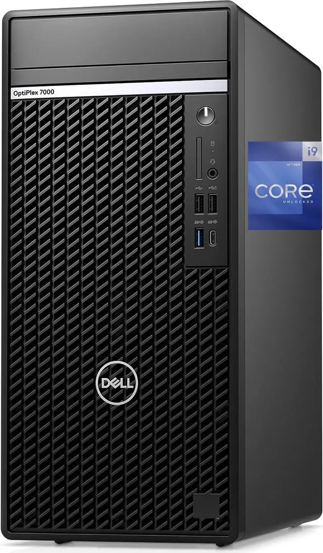 Main image of Dell Optiplex 7010 Tower Desktop Computer, Intel i9-12900K, 32GB RAM, 1TB NVMe SSD, DisplayPort, DVDRW, HDMI, USB-C 20 Gbps, Wi-Fi, BT, Windows 10 Pro, 7000 Series