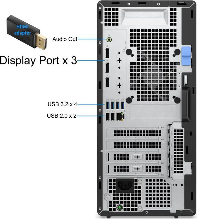 Alt view image 2 of 5 - Dell Optiplex 7020 PLUS Tower Computer, Intel Core i9-13900, 64GB RAM, 2TB NVMe SSD, 3-Monitor Support, Display Port, HDMI, USB-C 20 Gbps, Wi-Fi, BT, Windows 11 Pro, 7000 Desktop
