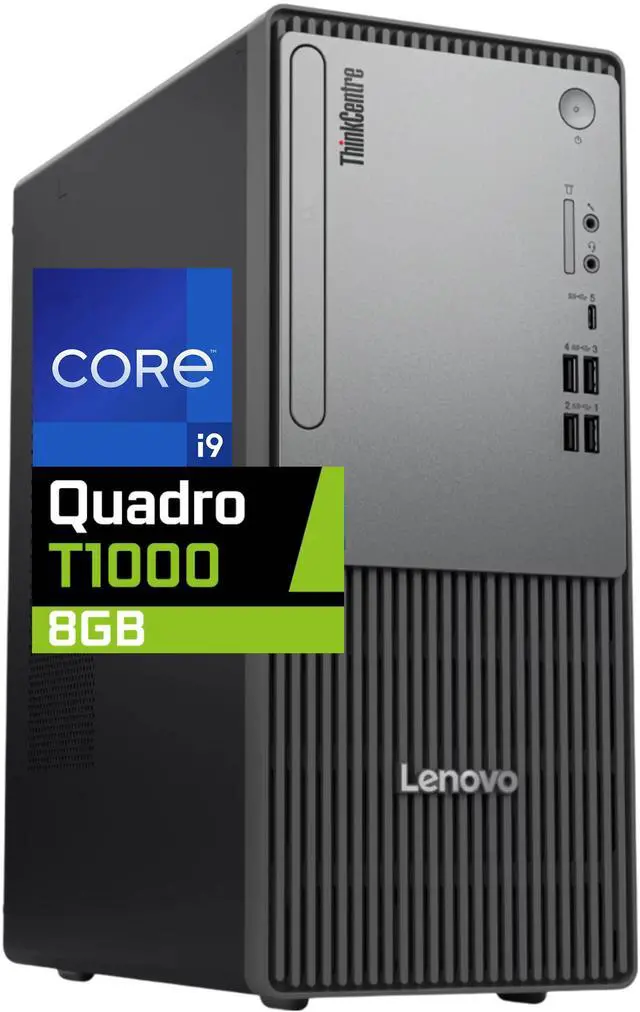 Main image of Lenovo ThinkCentre Neo 50T Gen 5 Tower Computer - Intel i9-12900K, 16GB Ram, 1TB NVMe SSD, Nvidia Quadro T1000 8GB, HDMI, VGA, USB-C, Card Reader, Wi-Fi, BT, Windows 11 Pro
