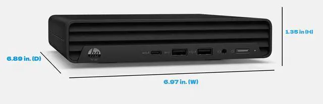 Alt view image 5 of 6 - HP 260 G9 Mini Pro Desktop Computer, Intel Core i3-1315U, 32GB Ram, 2TB NVMe SSD,  2- Monitor Support 4K, HDMI, VGA, USB Type-C, WiFi 6, Bluetooth 5.3, Windows 11 Pro, Black