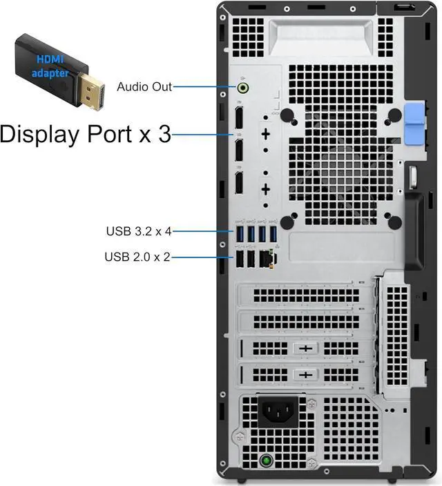 Alt view image 3 of 5 - Dell Optiplex 7020 PLUS Tower Computer, Intel i9-12900K, 128GB RAM, 4TB NVMe SSD, 3-Monitor Support, Display Port, HDMI, USB-C 20 Gbps, AX Wi-Fi, BT, Windows 11 Pro, 7000 Desktop