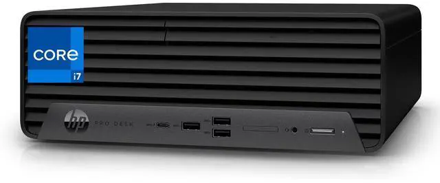 Main image of HP ProDesk 400 G9 SFF Business Desktop PC, Intel Core i7-14700, 64GB DDR5 RAM, 2TB NVMe SSD, HDMI, DisplayPort, USB-C, Wi-Fi, Bluetooth, Windows 11 Pro, Compact Small Form Factor Computer