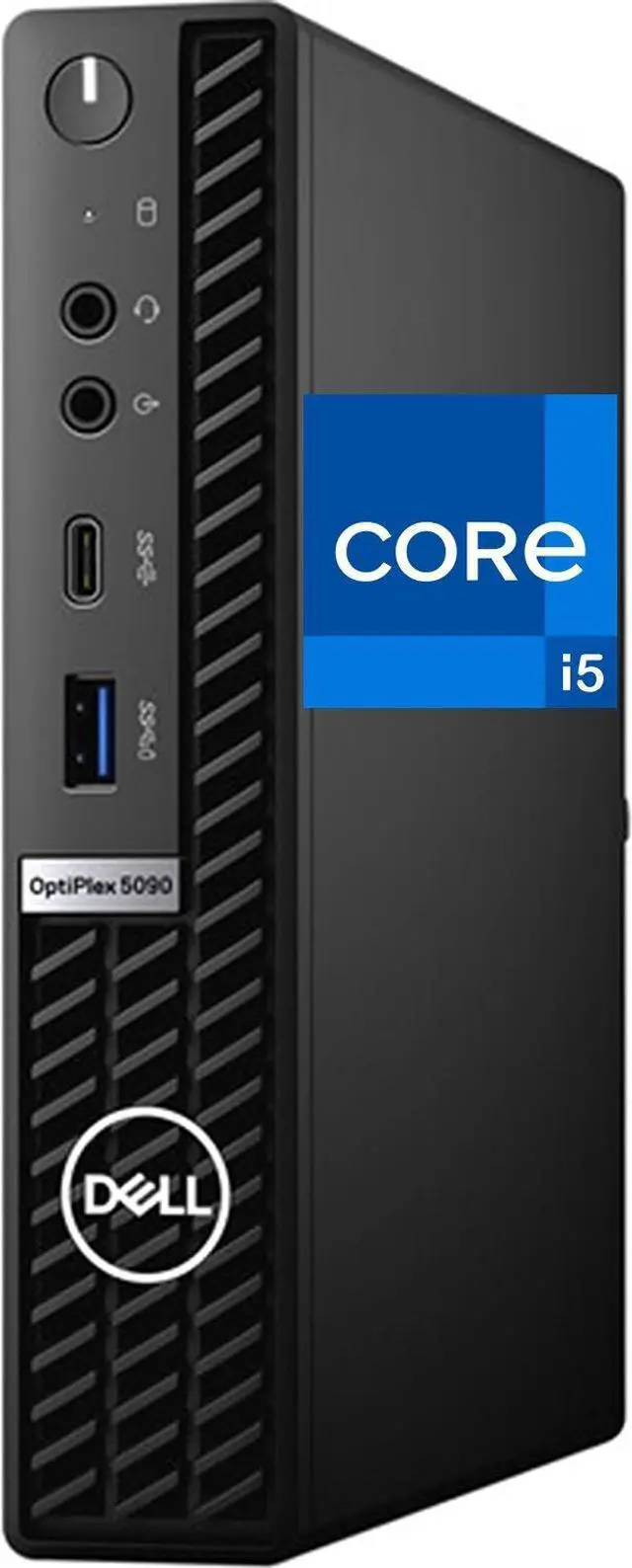 Main image of Dell OptiPlex 5090 Micro Desktop Computer, Intel Core i5-10500T Upto 2.3GHz - 16GB RAM, 1TB NVMe SSD, AC Wi-Fi, Bluetooth, USB Type-C, DisplayPort, HDMI, VGA - Windows 11 Pro