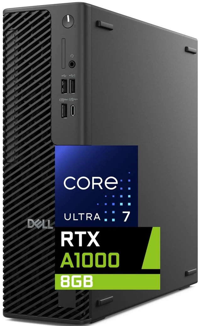 Main image of Dell Pro Max Slim Desktop, Intel Core Ultra 7-265, 32GB DDR5 RAM, 1TB SSD,Nvidia RTX A1000 8GB Graphics, Wi-Fi 6, Windows 11 Pro, FCS1250 Next-Gen Precision Business Workstation PC
