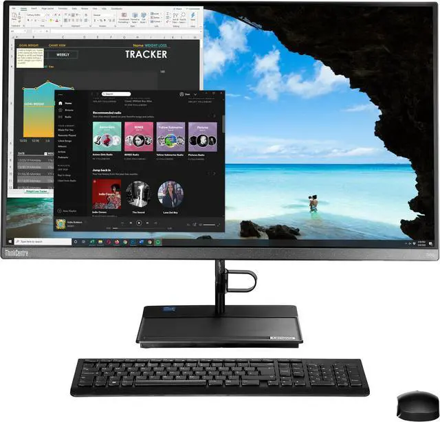 Alt view image 7 of 7 - Lenovo ThinkCentre Neo 30a Gen 3 All-in-One 27" FHD Computer, Intel i7-1260P, 32GB RAM, 2TB NVMe SSD, USB 3.2, WiFi, Bluetooth, Webcam, Windows 11 Pro, Black, AIO Desktop
