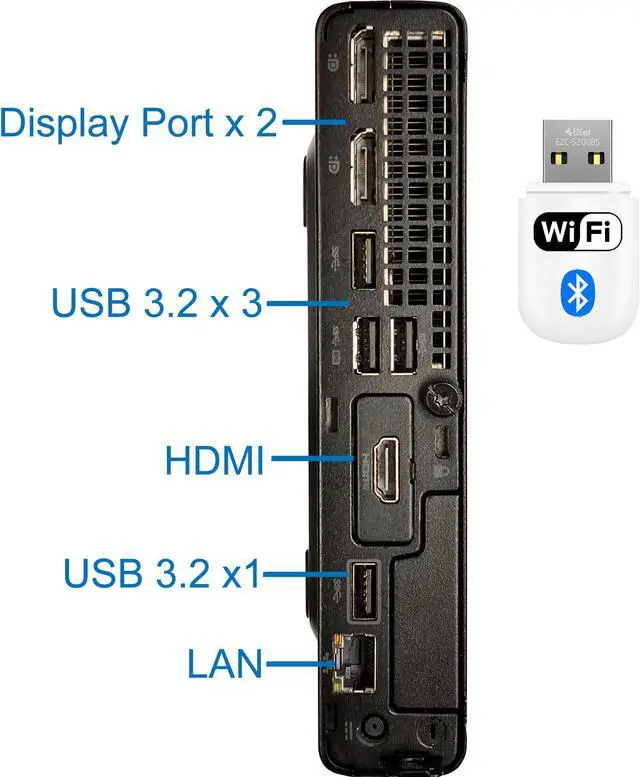 Alt view image 2 of 6 - HP ProDesk 600 G6 Mini Desktop Computer, Intel i7-10700, 32GB RAM, 1TB NVMe SSD, Display Port, HDMI, USB C 3.2 (10Gbps), USB Wi-Fi- Bluetooth, Windows 11 Pro- Brown Box