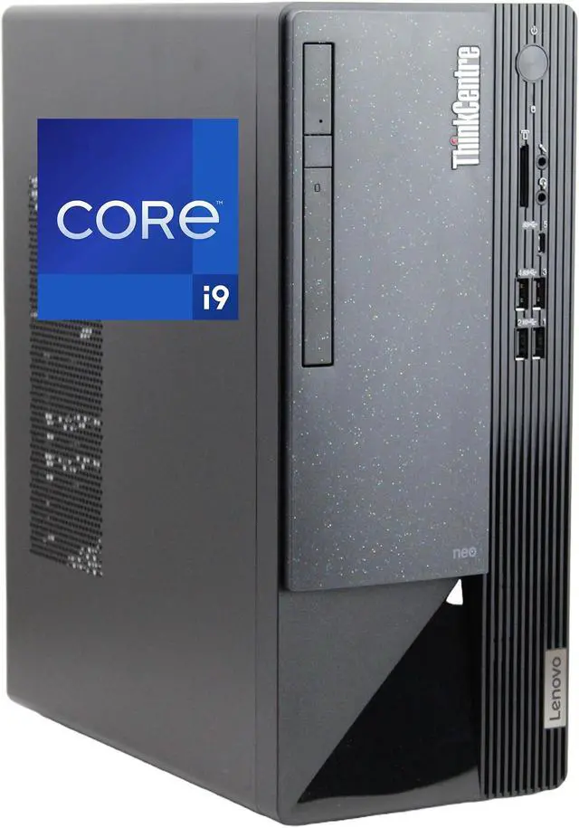 Main image of Lenovo ThinkCentre Neo 50T Gen 3 Tower Computer - Intel i9-12900K, 32GB Ram, 1TB NVMe SSD, DisplayPort, HDMI, VGA, DVD-RW, USB Type-C, SD Card Reader, AC Wi-Fi, Bluetooth - Windows 11 Pro