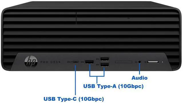 Alt view image 2 of 7 - HP ProDesk 400 G9 SFF Business Desktop PC, Intel Core i5-14500, 32GB DDR5 RAM, 1TB NVMe SSD, HDMI, DisplayPort, USB-C, Wi-Fi, Bluetooth, Windows 11 Pro, Compact Small Form Factor Computer
