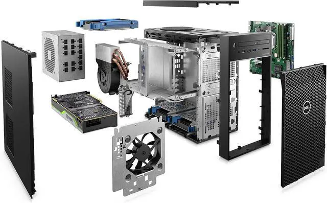 Alt view image 4 of 5 - Dell Precision 3650 Tower Workstation, Intel i7-11700 - 128GB RAM, 2TB NVMe SSD + 1TB HDD, NVIDIA Quadro T1000 8GB, DisplayPort, HDMI, USB C, WiFi, Bluetooth - Windows 11 Pro, Computer