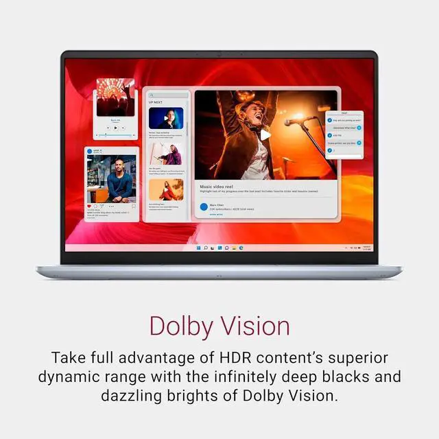 Alt view image 4 of 6 - Dell Inspiron 16 Plus 7640 Laptop: 16" FHD+ Touchscreen, Intel Ultra 9-185H, 16GB RAM, 1TB SSD, Copilot AI Key, Webcam, Wi-Fi 6E, BT, Backlit Keyboard, HDMI, USB-C DP, Windows 11 Home - Ice Blue