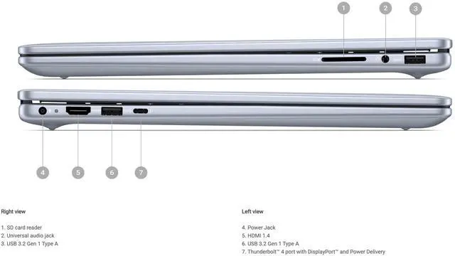 Alt view image 2 of 6 - Dell Inspiron 16 Plus 7640 Laptop: 16" FHD+ Touchscreen, Intel Ultra 9-185H, 16GB RAM, 1TB SSD, Copilot AI Key, Webcam, Wi-Fi 6E, BT, Backlit Keyboard, HDMI, USB-C DP, Windows 11 Home - Ice Blue