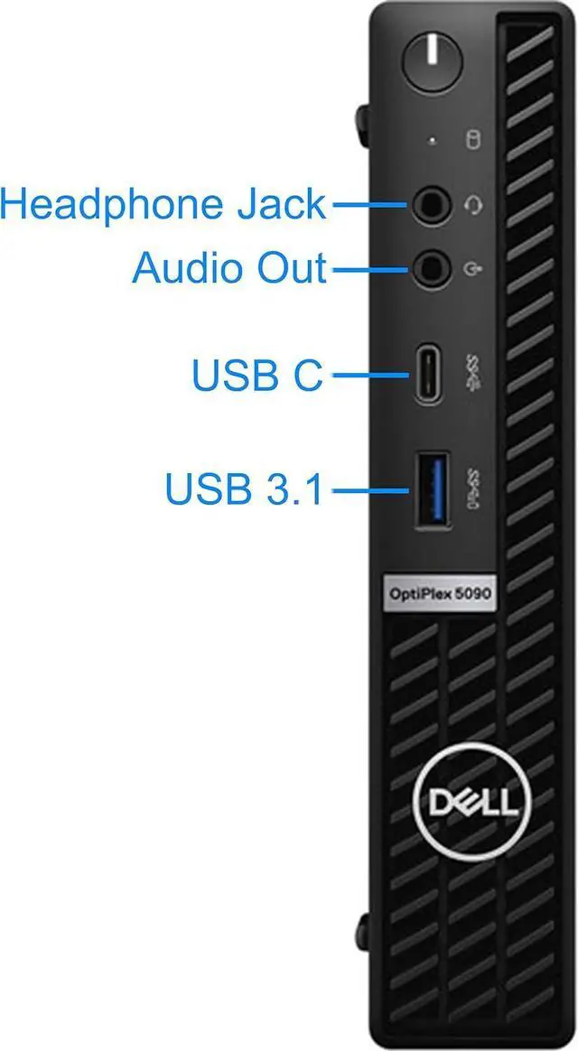 Alt view image 2 of 4 - Dell OptiPlex 5090 Micro Desktop Computer, Intel Core i5-10500T Upto 2.3GHz - 16GB RAM, 1TB NVMe SSD, AC Wi-Fi, Bluetooth, USB Type-C, DisplayPort, HDMI, VGA - Windows 11 Pro
