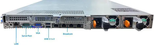 Alt view image 3 of 5 - Dell PowerEdge R640 Rack Server | 2X Intel Xeon Gold 6246 (24 Cores Total) | 256GB DDR4 RAM | 4X 4TB 2.5" SSD RAID 5 | Windows Server 2025 | Enterprise High-Performance Workstation