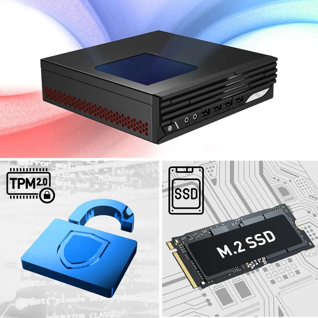 Alt view image 5 of 6 - msi Pro DP21 Mini PC Desktop Core i7-12700K 12th Gen, 32GB DDR4 RAM, 2TB NVMe SSD, Intel UHD 770, Wi-Fi, Bluetooth, Windows 11 Pro