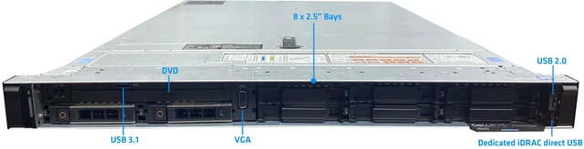 Alt view image 2 of 6 - Dell PowerEdge R640 Rack Server | Dual Intel Xeon Platinum 8260 (48 Cores Total), 512GB RAM, 4x 4TB 2.5" SSD, Raid 5, Nvidia RTX A1000 8GB, Windows Server 2025, High-Performance PC Workstation