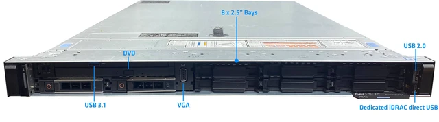 Alt view image 2 of 5 - Dell PowerEdge R640 Rack Server | Dual Intel Xeon Platinum 8260 (48 Cores Total), 256GB RAM, 4x 4TB 2.5" SSD, Raid 5, Windows Server 2025, Enterprise High-Performance Workstation