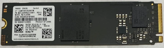 Main image of HP PM9B1 256GB PCIe 4.0 x4 NVMe M.2 2280 Internal Solid State Drive (MZVL4256HBJD-00BH1) Samsung