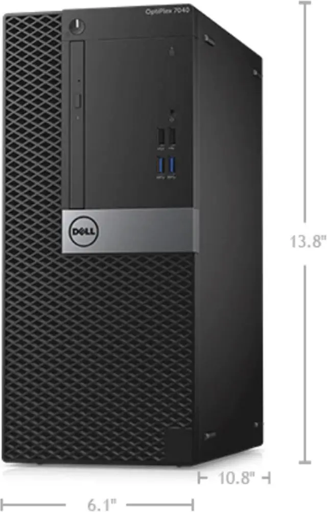 Alt view image 4 of 7 - Dell Optiplex 7040 Tower, i7-6700 Quad Core upto4.2 Ghz, 256GB SSD, 16GB RAM, 4K UHD 3-Monitor Support, 2x Display Port, HDMI, DVDRW, Windows 10 Pro, WiFi