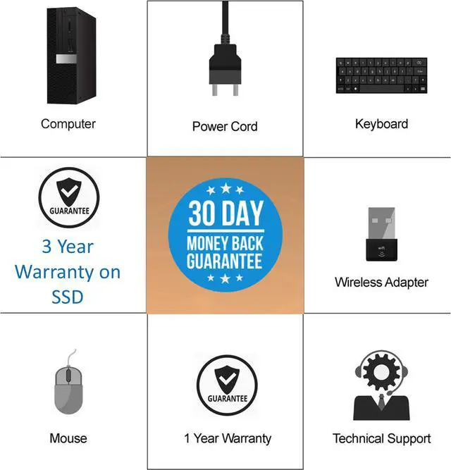 Alt view image 4 of 5 - HP EliteDesk 800 G2 Mini PC, Intel Quad Core i5-6500T Upto 3.10GHz, 16GB RAM, 256GB SSD, VGA, 2x DisplayPort, WiFi, Windows 10 Pro