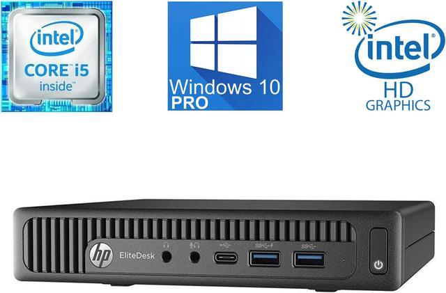 Refurbished: HP EliteDesk 800 G2 Mini PC, Intel Quad Core i5-6500T