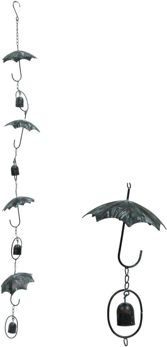 Rustic Metal Umbrella Wind Chime Kinetic Patio Garden Front Porch Outdoor Decor Rustic Metal Umbrella Wind Chime Kinetic Patio Garden Front Porch Outdoor Decor