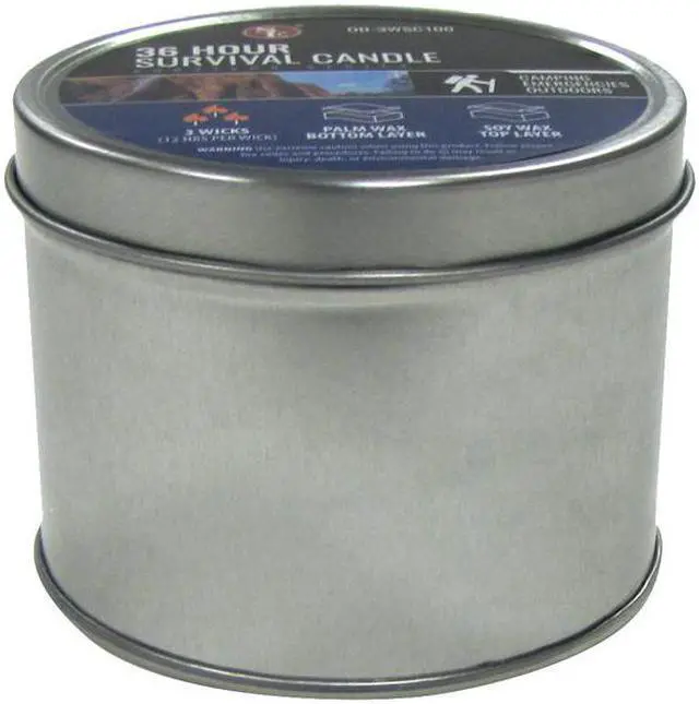 Alt view image 3 of 4 - Treasure Gurus 36 Hour Soy Camping Outdoor Survival Candle Emergency Rescue Gear Prepper Supplies