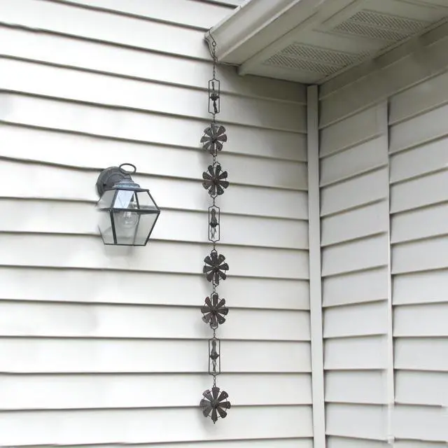 Alt view image 4 of 5 - Treasure Gurus Rustic Metal Rain Wind Activated Windmill Chime Hanging Yard Art Spinner Patio Garden Decor