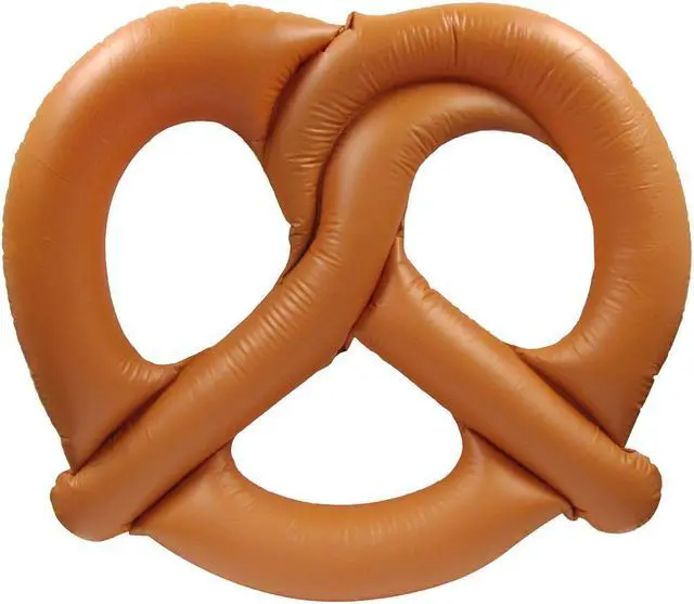 Alt view image 2 of 5 - Treasure Gurus Large 48" Inflatable Pretzel Swimming Pool Water Float Blow Up Toy Party Favor Raft Novelty Prop