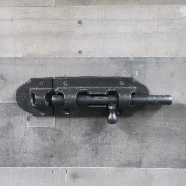 Alt view image 5 of 5 - Treasure Gurus Large Rustic Metal Barrel Bolt Sliding Barn Door Lock Security Deadbolt Latch Gate Hardware