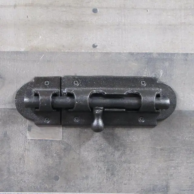 Alt view image 4 of 5 - Treasure Gurus Large Rustic Metal Barrel Bolt Sliding Barn Door Lock Security Deadbolt Latch Gate Hardware